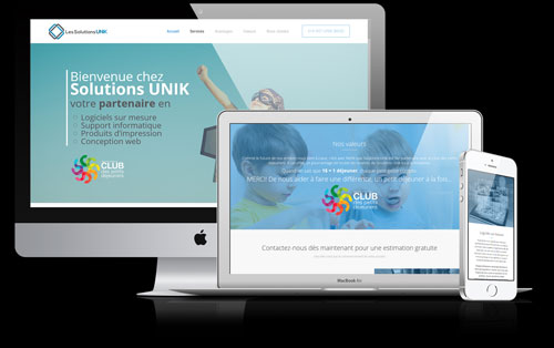 conception site web solutions unik noir