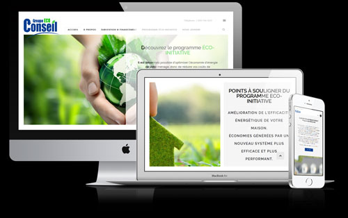 Refonte en WordPress pour Groupe Eco Conseil - Fond noir