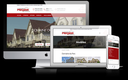 Refonte WordPress pour Les Développements Précision noir