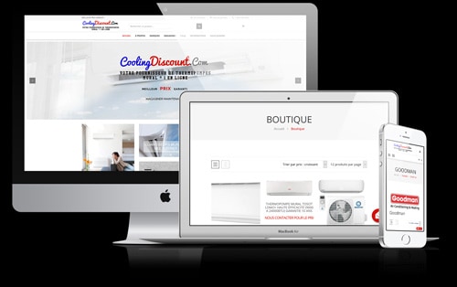 Nouvelle boutique en ligne pour Cooling Discount fond noir
