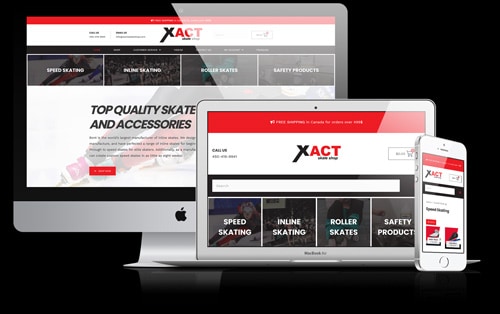 Création de boutique ecommerce pour Xact Skate Shop
